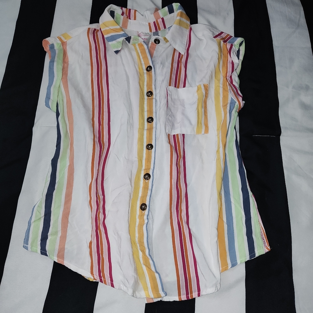 Boho stripe button down - Picture 2 of 3